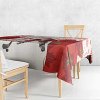 Christmas Canada Hockey Tablecloth Merry Hockey-Mas Maple Leaves Pattern - Wonder Print Shop