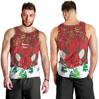 Christmas Canada Men Tank Top Joyeux Noel - Caribou With Maple Leaf - Wonder Print Shop