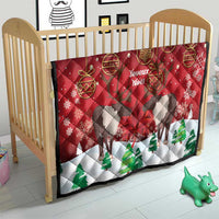 Christmas Canada Quilt Joyeux Noel - Caribou With Maple Leaf - Wonder Print Shop