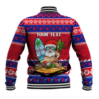 Custom Guam Christmas Baseball Jacket Guaman Santas Felis Pasgua - Wonder Print Shop