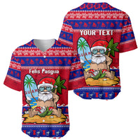 Custom Guam Christmas Baseball Jersey Guaman Santas Felis Pasgua - Wonder Print Shop