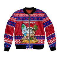 Custom Guam Christmas Bomber Jacket Guaman Santas Felis Pasgua - Wonder Print Shop