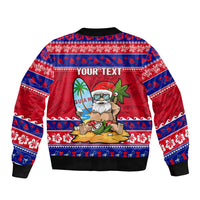 Custom Guam Christmas Bomber Jacket Guaman Santas Felis Pasgua - Wonder Print Shop