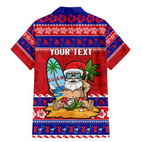 Custom Guam Christmas Family Matching Mermaid Dress and Hawaiian Shirt Guaman Santas Felis Pasgua - Wonder Print Shop