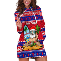 Custom Guam Christmas Hoodie Dress Guaman Santas Felis Pasgua - Wonder Print Shop