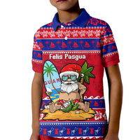 Custom Guam Christmas Kid Polo Shirt Guaman Santas Felis Pasgua - Wonder Print Shop