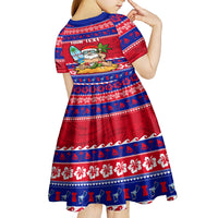 Custom Guam Christmas Kid Short Sleeve Dress Guaman Santas Felis Pasgua - Wonder Print Shop