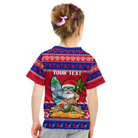 Custom Guam Christmas Kid T Shirt Guaman Santas Felis Pasgua - Wonder Print Shop