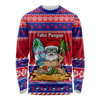 Custom Guam Christmas Long Sleeve Shirt Guaman Santas Felis Pasgua - Wonder Print Shop