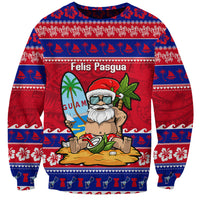 Custom Guam Christmas Sweatshirt Guaman Santas Felis Pasgua - Wonder Print Shop
