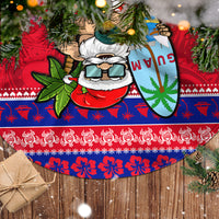 Personalised Guam Christmas Tree Skirt Guaman Santas Felis Pasgua - Wonder Print Shop