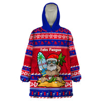 Custom Guam Christmas Wearable Blanket Hoodie Guaman Santas Felis Pasgua - Wonder Print Shop