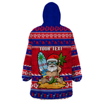 Custom Guam Christmas Wearable Blanket Hoodie Guaman Santas Felis Pasgua - Wonder Print Shop