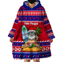 Custom Guam Christmas Wearable Blanket Hoodie Guaman Santas Felis Pasgua - Wonder Print Shop