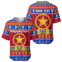 Custom Philippines Christmas Baseball Jersey Filipino Parol Maligayang Pasko - Wonder Print Shop
