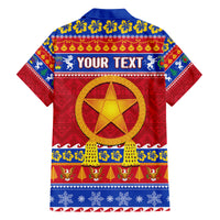 Custom Philippines Christmas Family Matching Off Shoulder Long Sleeve Dress and Hawaiian Shirt Filipino Parol Maligayang Pasko - Wonder Print Shop