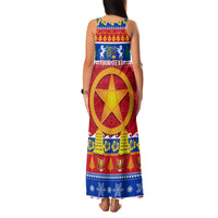 Custom Philippines Christmas Family Matching Tank Maxi Dress and Hawaiian Shirt Filipino Parol Maligayang Pasko - Wonder Print Shop