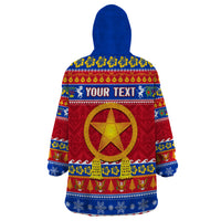 Custom Philippines Christmas Wearable Blanket Hoodie Filipino Parol Maligayang Pasko - Wonder Print Shop