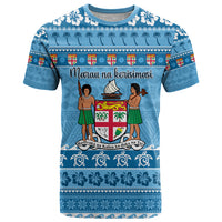 Custom Fiji Christmas T Shirt Fijian Tapa Marau na Kerisimasi - Wonder Print Shop