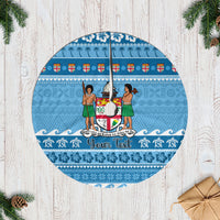 Personalised Fiji Christmas Tree Skirt Fijian Tapa Marau na Kerisimasi - Wonder Print Shop