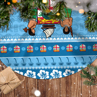 Personalised Fiji Christmas Tree Skirt Fijian Tapa Marau na Kerisimasi - Wonder Print Shop
