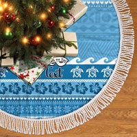 Personalised Fiji Christmas Tree Skirt Fijian Tapa Marau na Kerisimasi - Wonder Print Shop