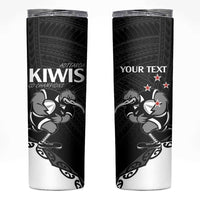 Custom Aotearoa Rugby Skinny Tumbler Maori Kiwi - Mascot Style - Wonder Print Shop