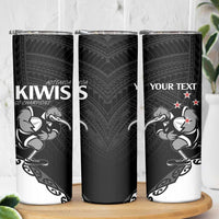 Custom Aotearoa Rugby Skinny Tumbler Maori Kiwi - Mascot Style - Wonder Print Shop
