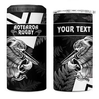 Custom Aotearoa Silver Fern Rugby 4 in 1 Can Cooler Tumbler 2024 Go Kiwi - Wonder Print Shop