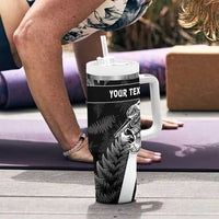 Custom Aotearoa Silver Fern Rugby Tumbler With Handle 2024 Go Kiwi - Wonder Print Shop