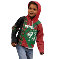 Kenya Rugby Custom Kid Hoodie Go Lionesses - African Pattern - Wonder Print Shop