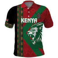 Kenya Rugby Custom Polo Shirt Go Lionesses - African Pattern - Wonder Print Shop