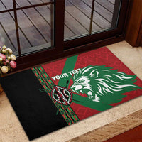 Kenya Rugby Custom Rubber Doormat Go Lionesses - African Pattern - Wonder Print Shop