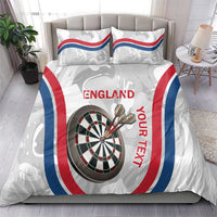 Custom England Darts Bedding Set Go Champions Grunge Marble Style - Wonder Print Shop
