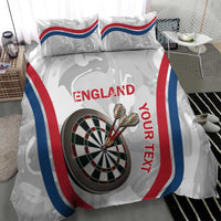 Custom England Darts Bedding Set Go Champions Grunge Marble Style - Wonder Print Shop