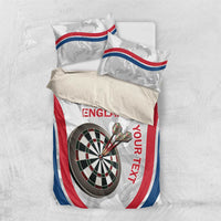 Custom England Darts Bedding Set Go Champions Grunge Marble Style - Wonder Print Shop
