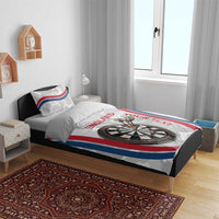 Custom England Darts Bedding Set Go Champions Grunge Marble Style - Wonder Print Shop