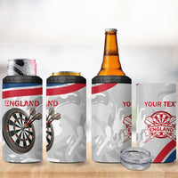 Custom England Darts 4 in 1 Can Cooler Tumbler Go Champions Grunge Marble Style - Wonder Print Shop