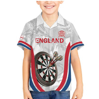 Custom England Darts Family Matching Mermaid Dress and Hawaiian Shirt Go Champions Grunge Marble Style - Wonder Print Shop