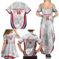 Custom England Darts Family Matching Summer Maxi Dress and Hawaiian Shirt Go Champions Grunge Marble Style - Wonder Print Shop