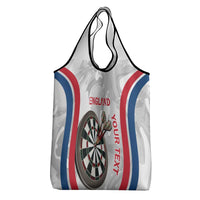 Custom England Darts Grocery Bag Go Champions Grunge Marble Style