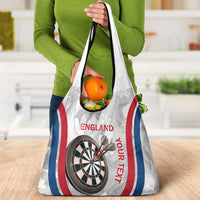 Custom England Darts Grocery Bag Go Champions Grunge Marble Style