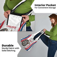 Custom England Darts Grocery Bag Go Champions Grunge Marble Style