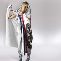 Custom England Darts Hooded Blanket Go Champions Grunge Marble Style