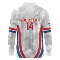 Custom England Darts Long Sleeve Polo Shirt Go Champions Grunge Marble Style - Wonder Print Shop