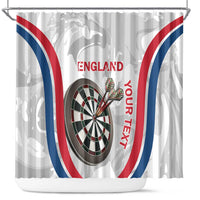 Custom England Darts Shower Curtain Go Champions Grunge Marble Style