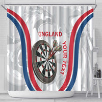 Custom England Darts Shower Curtain Go Champions Grunge Marble Style
