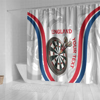 Custom England Darts Shower Curtain Go Champions Grunge Marble Style
