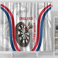 Custom England Darts Shower Curtain Go Champions Grunge Marble Style