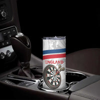 Custom England Darts Skinny Tumbler Go Champions Grunge Marble Style - Wonder Print Shop